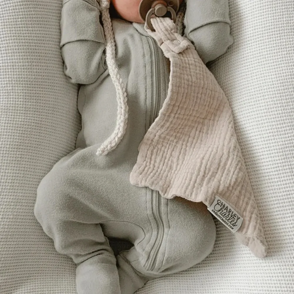8 CHARLEY Charles Gauze Pacifier Holder Blanket - Mini 7 X 7